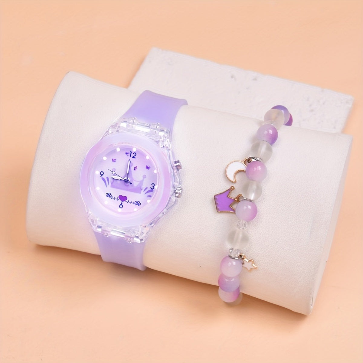 Sparkle and Shine with the Girls LED Luminous Wrist Watch Set | Kids Watches| - Shoppix