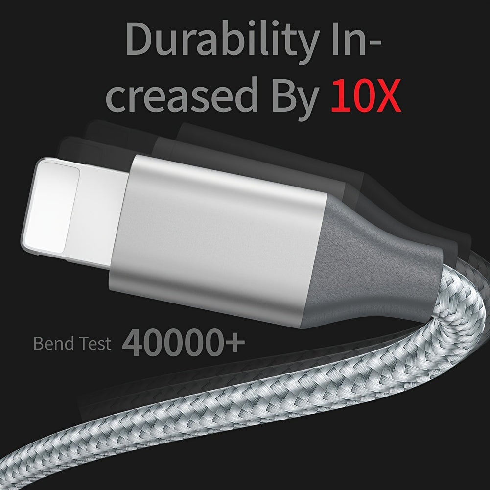 Fast Charging Nylon Braided iPhone Charger Cables - Stay Connected Anytime, Anywhere | Charging Cables|