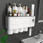 Streamlined Bathroom Organization: Wall Mounted Toothbrush Holder Set | Bathroom Accessories | - Shoppix