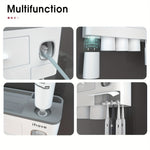 Streamlined Bathroom Organization: Wall Mounted Toothbrush Holder Set | Bathroom Accessories | - Shoppix