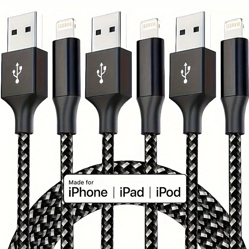 Fast Charging Nylon Braided iPhone Charger Cables - Stay Connected Anytime, Anywhere | Charging Cables|