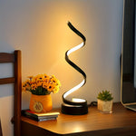 Illuminate Your Space: Spiral Table Lamp | Lighting | - Shoppix