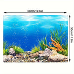 Double-Sided Fish Tank Background Paper – 3D Aquarium Decorative Wallpaper
