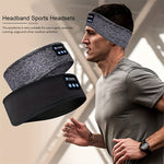 Thin Soft Elastic Wireless Headphones - Sleeping Sports Headband with Eye Mask for Side Sleepers, Wireless & Rechargeable