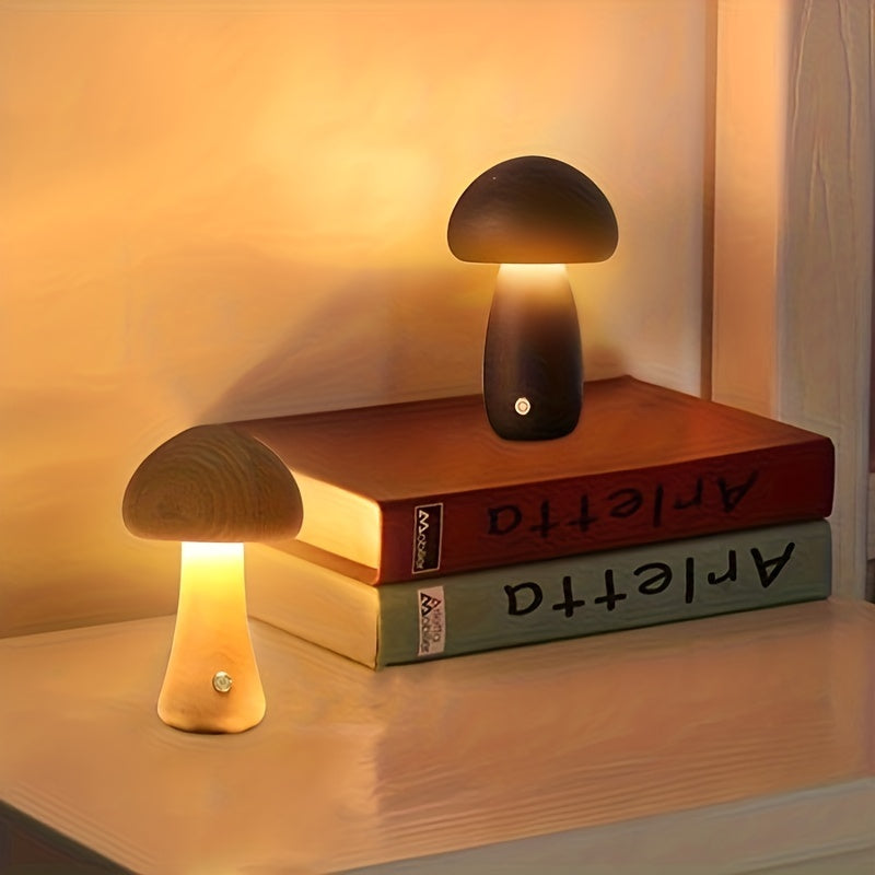 Illuminate with Charm: LED Creative Mushroom Table Lamp | Lighting | - Shoppix