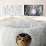 Plush Foldable Cat & Dog Tunnel Bed - Cozy Indoor Playground | Pets Accessories|
