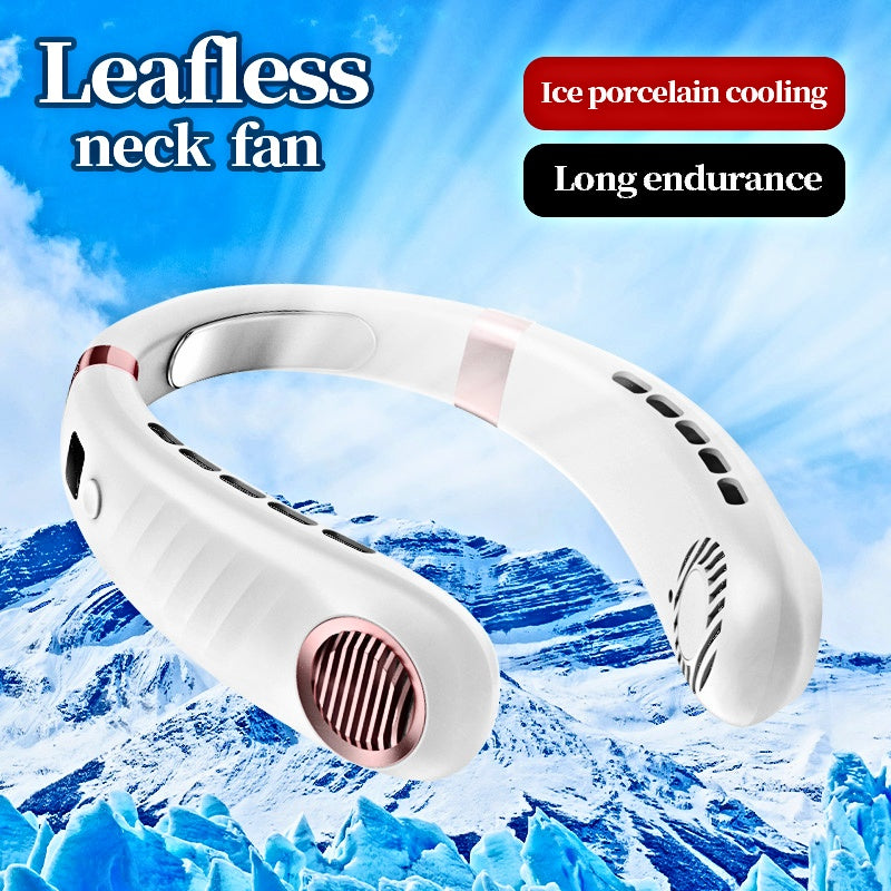 Stay Cool Anywhere: Hanging Neck Cooling Fan with Ultra Long Battery Life | Summer Gadgets | - Shoppix