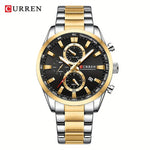 CURREN Business Men's Steel Band Chronograph Watch | Men's Watches | - Shoppix