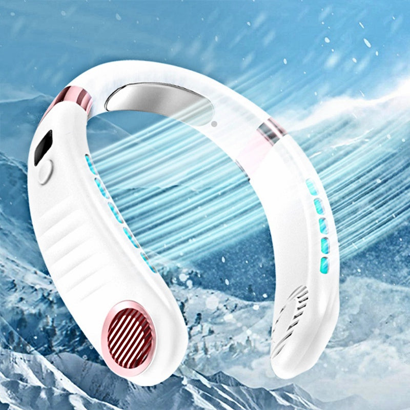 Stay Cool Anywhere: Hanging Neck Cooling Fan with Ultra Long Battery Life | Summer Gadgets | - Shoppix