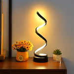 Illuminate Your Space: Spiral Table Lamp | Lighting | - Shoppix