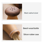 1pc Toothpick Dispenser, Toothpick Holder, Black Walnut Wood Mushroom Shaped Toothpick Box, Kitchen Supplies