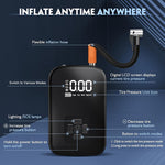Portable Wireless Air Compressor – Rechargeable Handheld Tire Inflator with LED Light & Digital Display