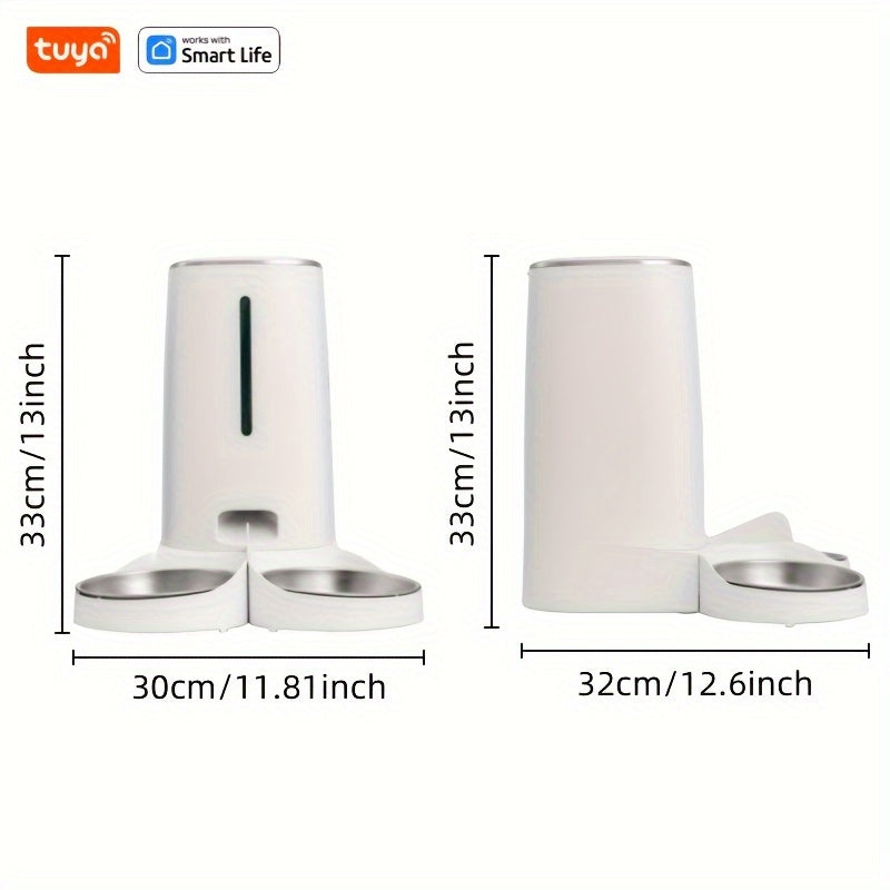 Tuya Smart Automatic Pet Feeder - Remote Control & WiFi Connectivity | Pet Accessories|