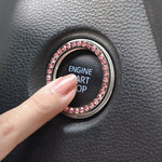 Add Sparkle to Your Car's Interior with Rhinestone Ignition Ring Decoration | Car Accessories| - Shoppix