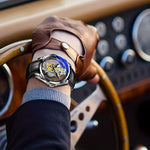 Elevate Your Style with the Golden Skeleton Automatic Quartz Wrist Watch for Men | Men Watches| - Shoppix