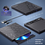 Profitez de la lecture et de la gravure de CD/DVD en déplacement avec notre lecteur externe | Électronique|