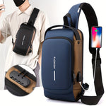 Stylish Anti-Theft Shoulder Bag with USB Charging Port for Men | Bags and Luggage | - Shoppix